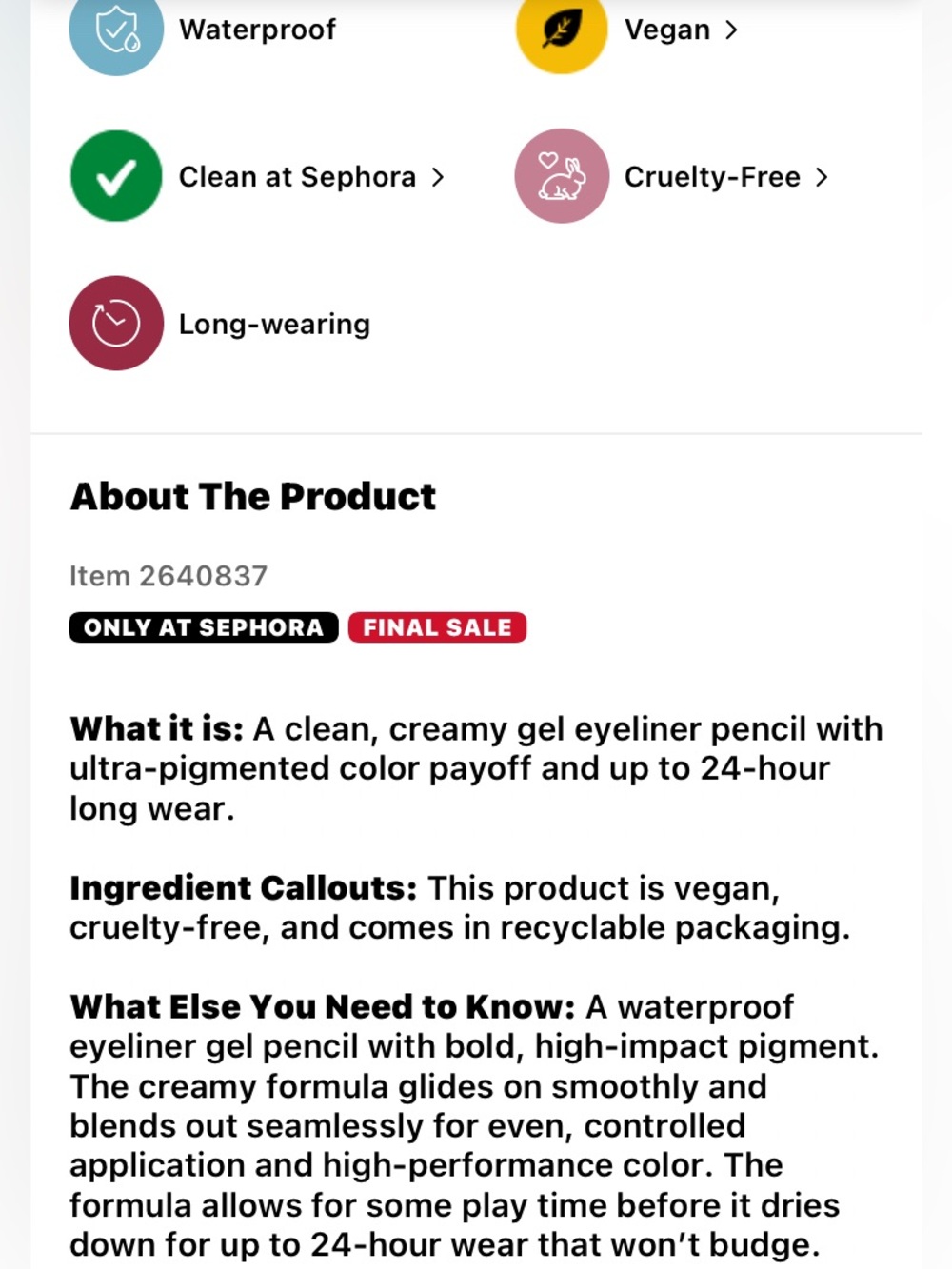 GXVE by Gwen Stefani Line it Up Waterproof Eyeliner Pencil in HOPSCOTCH NEW! - Picture 7 of 8